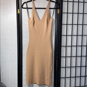 Papaya body con knit dress